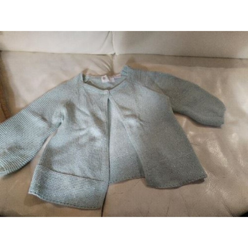 Gilet 3-4ans zara vert d'eau et lurex