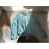 Gilet 6-8ans sergent major turquoise pointelle