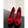 Escarpin plateforme - Pointure 39 - marque Cosmoparis - couleur rouge en nubuck