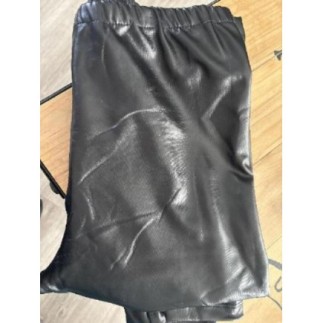 Legging similicuir noir -...