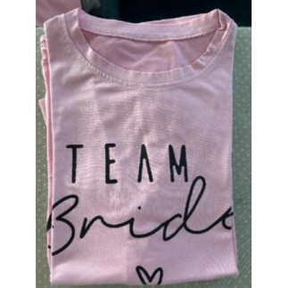 T-shirt rose - « TEAM BRIDE...