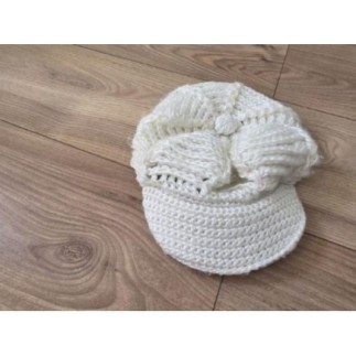 Bonnet casquette blanche 