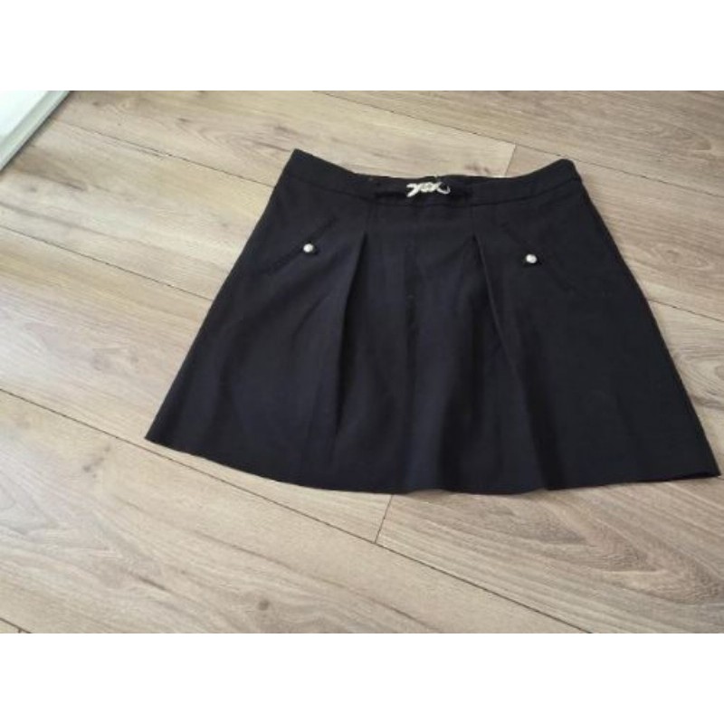 Mini jupe noire doré T38