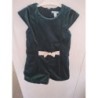Robe short en velours bleu canard marque OBAÏBI taille 3 ans 