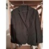 Veste seule CALVIN Klein Gris Rayé-Taille52Court-100%Laine