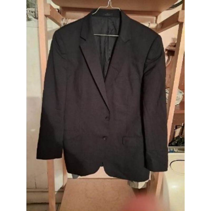 Veste seule DE FURSAC Noire Slim-Taille52-100%Laine Vierge