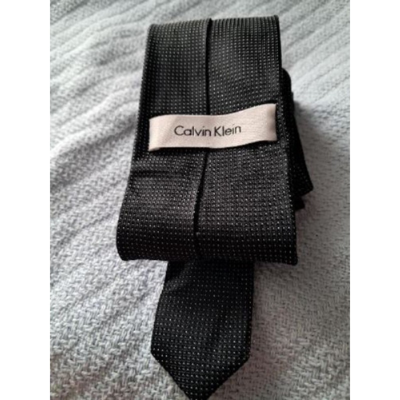 Cravate CALVIN KLEIN-100%Soie-Style Moderne Texturé