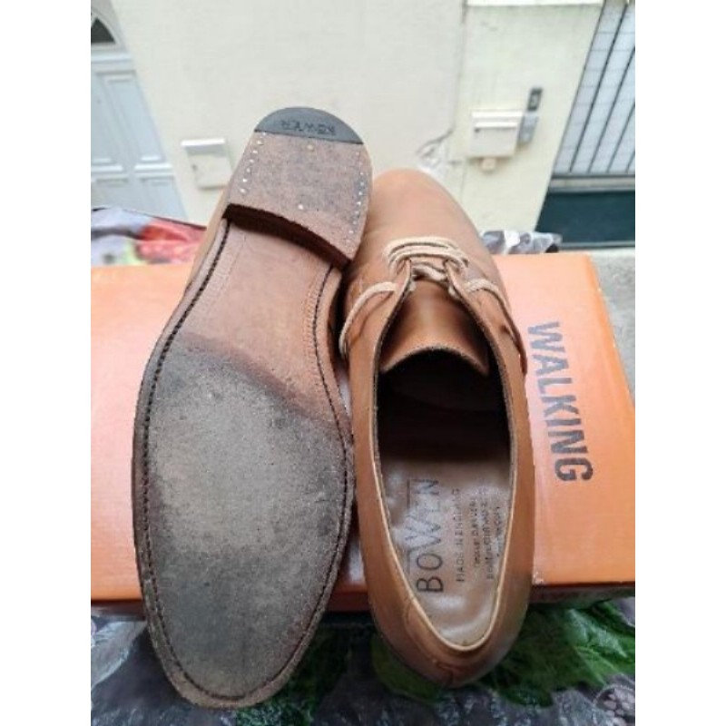 Souliers Derby BOWEN-Cuir-Cousu Main-Made in England T42,5