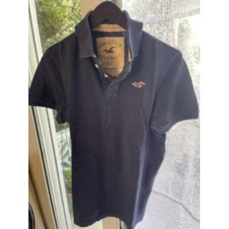 Polo Holloster bleu XL