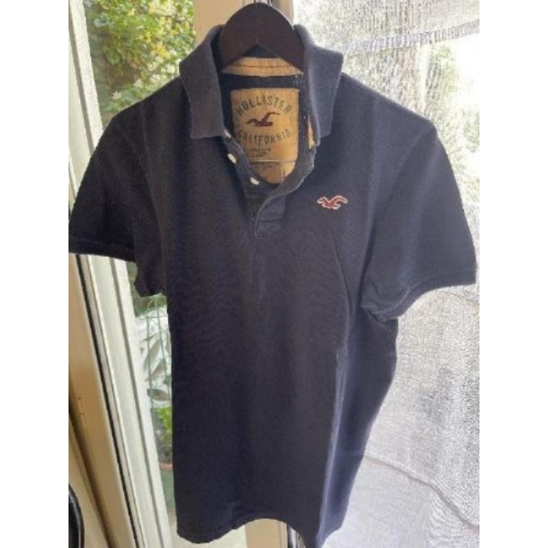 Polo Holloster bleu XL