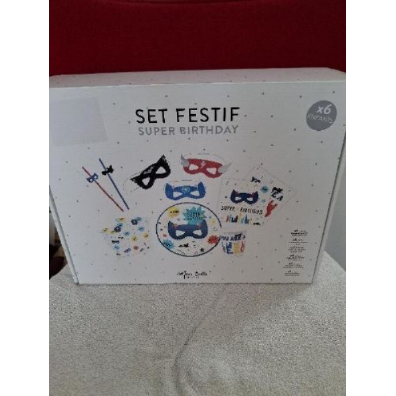 Set festif anniversaire pour 6 enfants