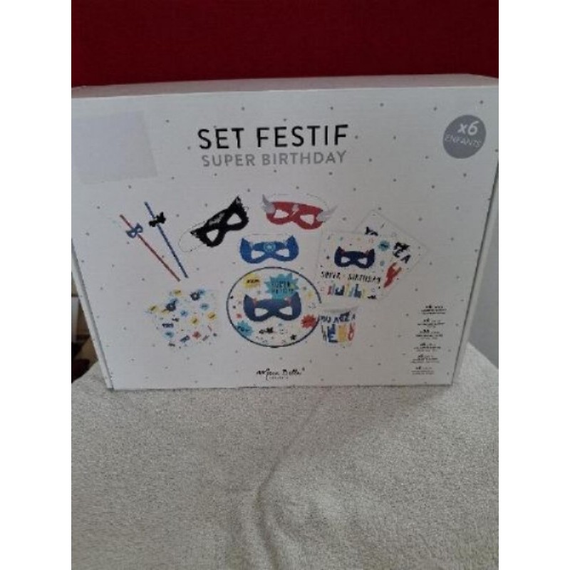 Set festif anniversaire enfant pour 6