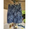 Jupe jean bleue à fleurs T.40