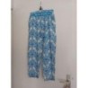Pantalon fluide blanc / bleu - Taille L
