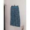 Pantalon fluide turquoise motifs - Taille L