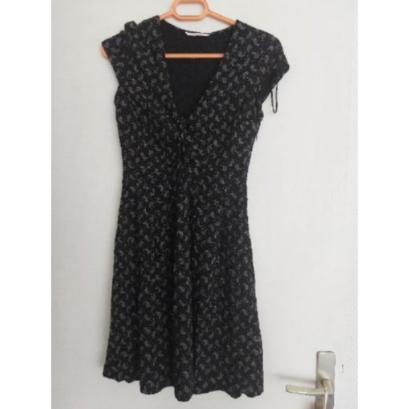 Robe Pimkie noire motifs gris - Taille 36 