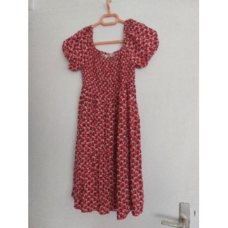 Robe manches courtes orange...