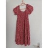Robe manches courtes orange / fleurs - Taille M/L