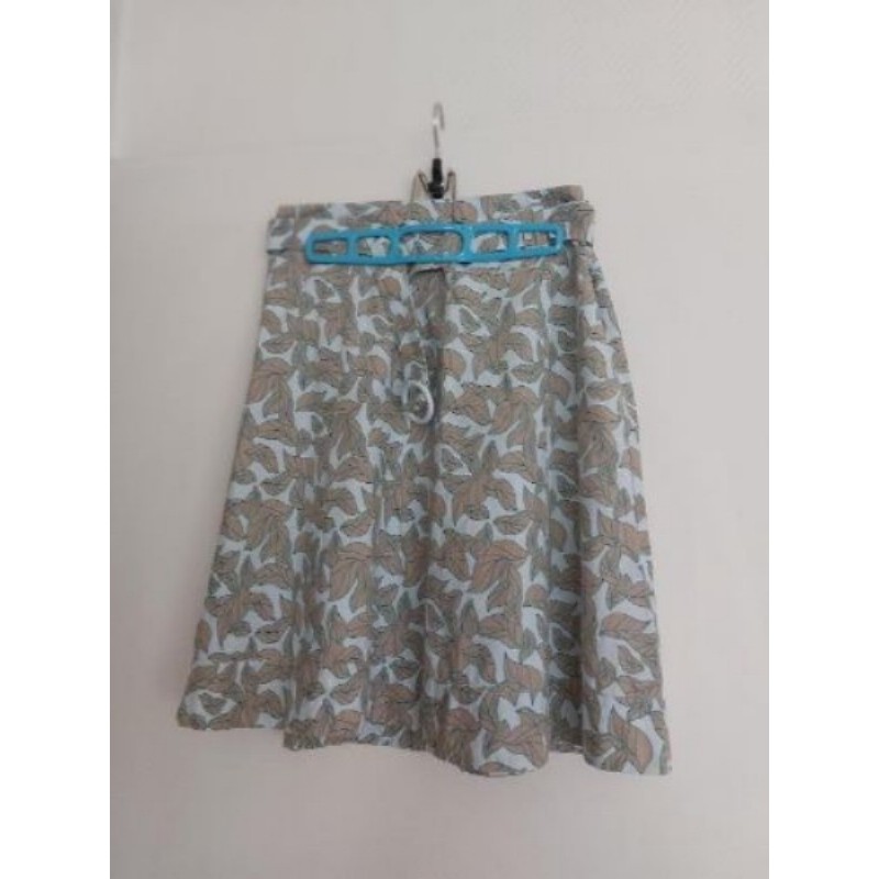 Jupe fleurie Vera Moda bleue / taupe - Taille 36