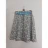 Jupe fleurie Vera Moda bleue / taupe - Taille 36