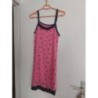 Chemise de nuit fines bretelles rose ave coeurs - Taille M