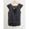 Tee-shirt bleu marine / fleurs NAF NAF - Taille L