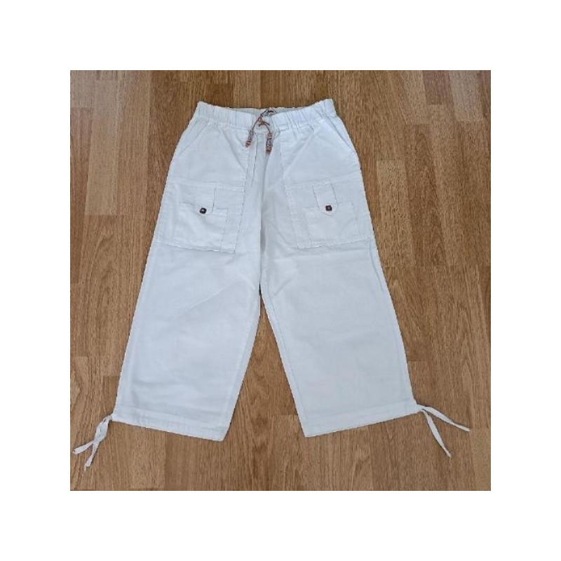 Pantacourt Blanc du Nil T.1  100 % coton