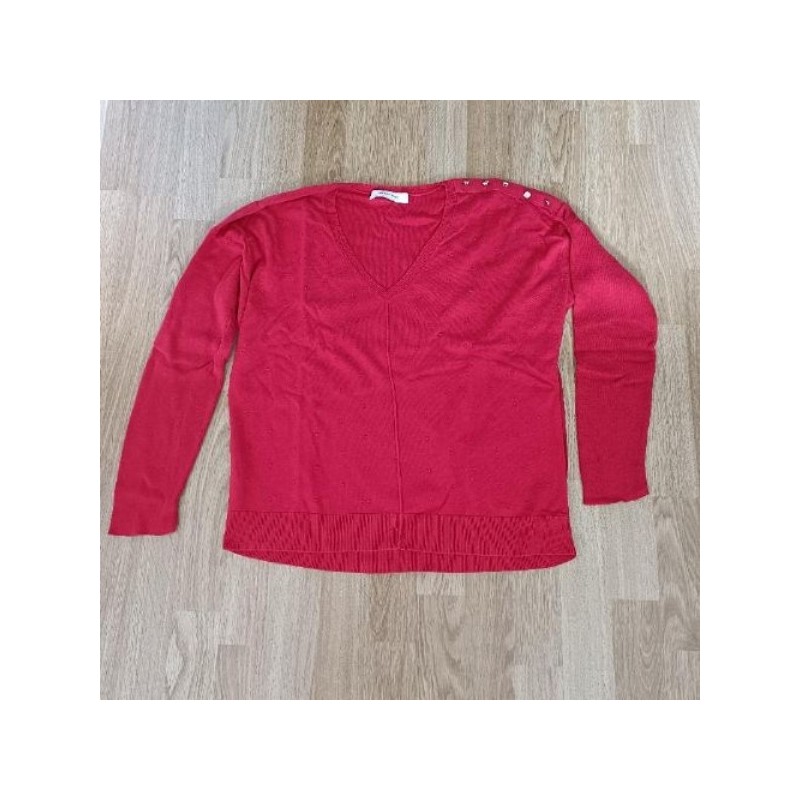 Pull coton rouge Promod T. S