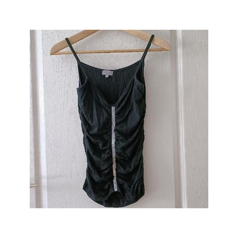 Haut bustier noir à bretelles Nafnaf T.M