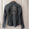 Chemise Femme noir Esprit T. 38 broderie et strass au dos
