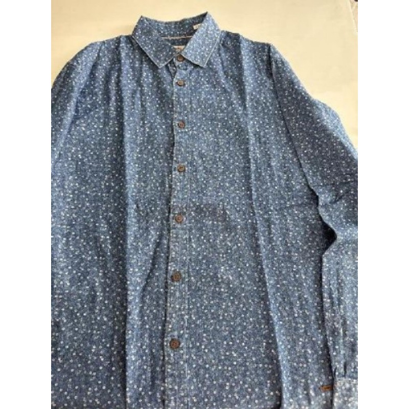 Chemise bleu jean à fleur Celio taille M