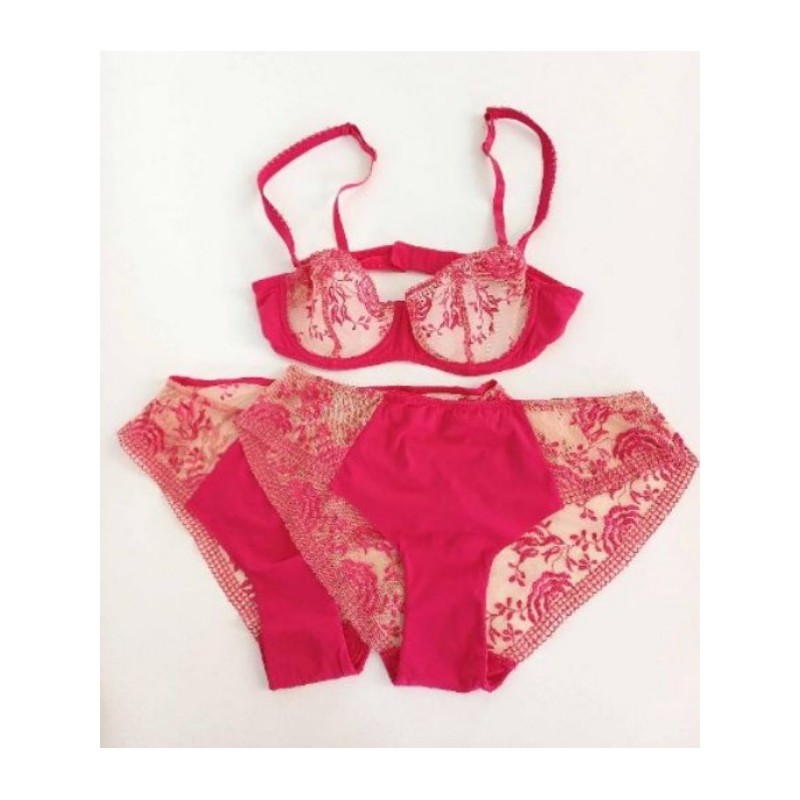 Ensemble AUBADE soutien gorge 90B + 2 slips T42 NEUFS