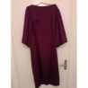 Robe droite  manches bouffantes fushia 