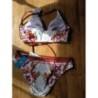 ENS.MAILLOT BAIN TAILLE M FLEURS ROSE/VIOLET