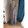 ROBE PORTE FEUILLE BLEU/OR TAILLE UNIQUE NEUVE