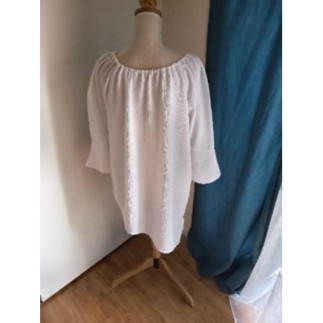 TUNIQUE BLANCHE TAILLE UNIQUE 