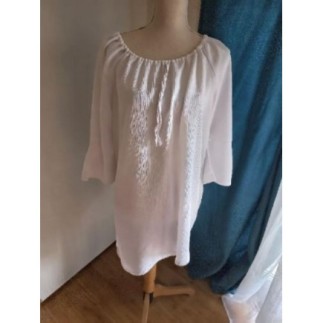 TUNIQUE BLANCHE TAILLE UNIQUE 