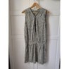Robe sans manche verte et blanc taille 38 Promod 