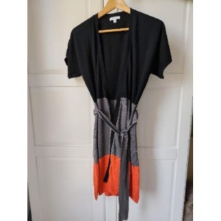 Gilet long manches courtes...