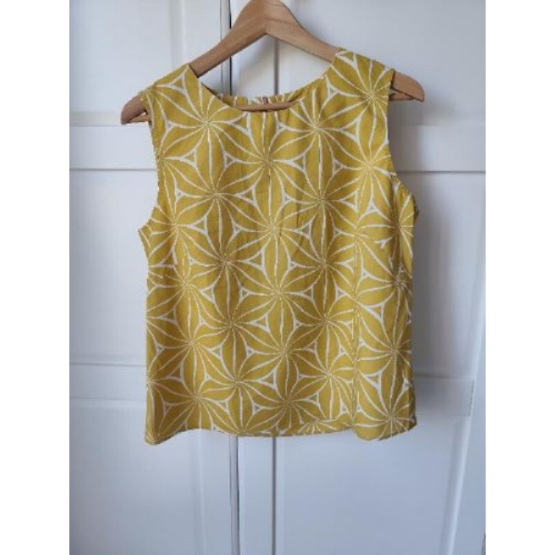 Top jaune moutarde sans manches taille 42 Maison 123