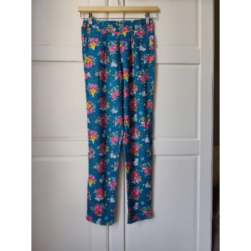 Pantalon fluide vert turquoise avec motifs taille ajustable 11 ans Sergent major 