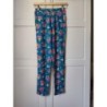 Pantalon fluide vert turquoise avec motifs taille ajustable 11 ans Sergent major 