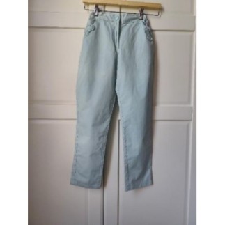 Pantalon fin bleu clair...