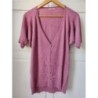 Gilet manches courtes, vieux rose, taille 2, Chattawak 