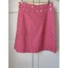 Jupe rouge à fleurs, taille 38