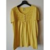 T-shirt jaune macramé T.XL
