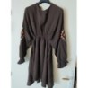 Robe crêpe marron T.U