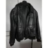 Blouson en cuir, marron foncé noir, très bon état général
