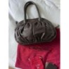Sac-à-mains gousset LANCEL marron, forme arrondie - très bon état général 