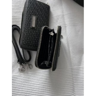 Ensemble Sac, portefeuille + porte-monnaie, TED LAPIDUS noir
